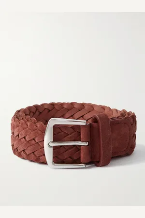 Loro Piana Gürtel aus geflochtenem Veloursleder, 4 cm - Men - - EU 95