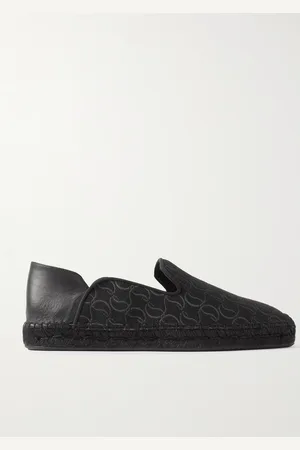 Christian Louboutin Varsi Espadon Espadrilles aus Leder und Canvas mit Jacquard-Logomuster und einklappbarer Fernsenpartie - Men - - EU 41