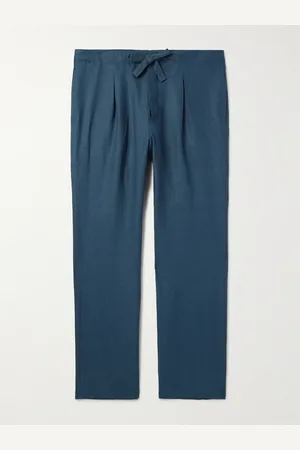 Stoffa Gerade geschnittene Hose aus Leinen-Twill mit Kordelzugbund - Men - - IT 52