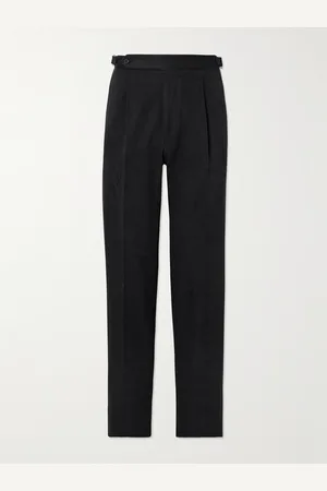 Stoffa Schmal zulaufende Hose aus Baumwoll-Canvas mit Falten - Men - - IT 54