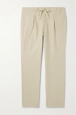 Stoffa Gerade geschnittene Hose aus Leinen-Twill mit Kordelzugbund - Men - - IT 50