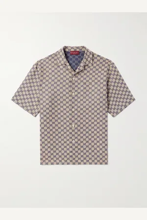 Gucci Hemd aus einer Leinenmischung mit Logomuster und Reverskragen - Men - - IT 44