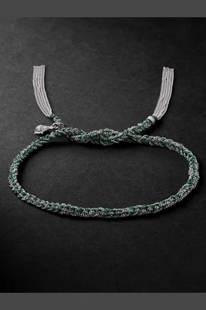 CAROLINA BUCCI Fortune Lucky Armband aus Weißgold und Seide - Men