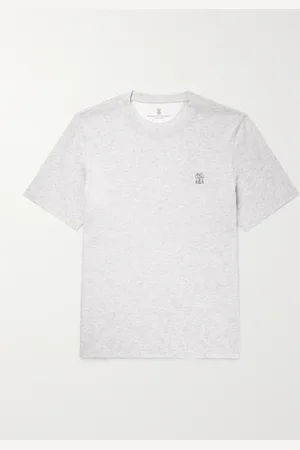 Brunello Cucinelli T-Shirt aus Baumwoll-Jersey mit Logoprint - Men - - M