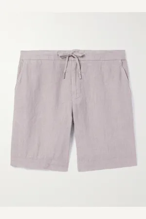 Mr P. Gerade geschnittene Bermudashorts aus Leinen mit Kordelzugbund - Men - - 34