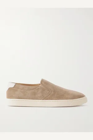 Brunello Cucinelli Slip-ons aus Veloursleder mit Lederbesatz - Men - - EU 45