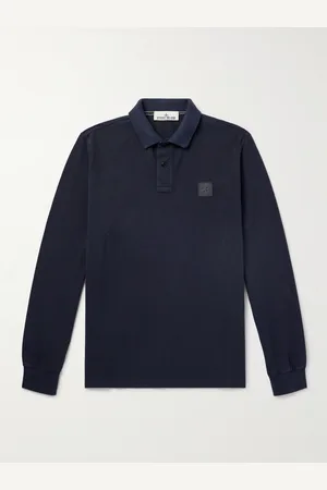 Stone Island Oberteil aus Baumwoll-Piqué mit Logoapplikation und Polokragen in Stückfärbung - Men - - XXL