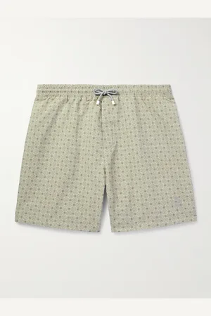 Brunello Cucinelli Gerade geschnittene mittellange Badeshorts mit Print - Men - - XS