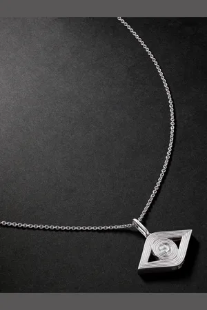 Sydney Evan Evil Eye Kette aus Weißgold mit Diamanten - Men