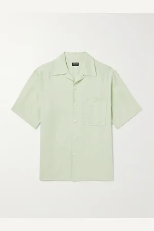 Ermenegildo Zegna Hemd aus „Oasi“-Leinen mit Reverskragen - Men - - XXXL