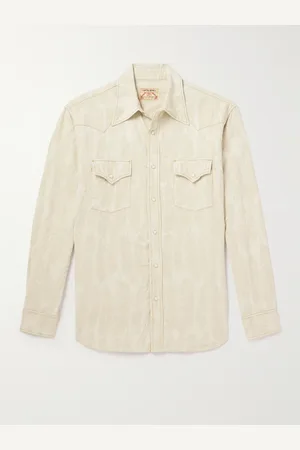 KAPITAL Magpie Western-Hemd aus Denim mit Jacquard-Muster in Distressed-Optik - Men - - 4