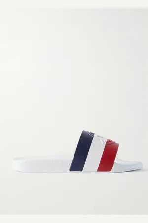 Moncler Basile Pantoletten aus Gummi mit Logoprägung und Streifen - Men - - EU 40