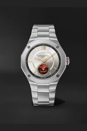 Baume & Mercier Riviera Baumatic Moon-Phase 43 mm Uhr aus Edelstahl mit automatischem Aufzug, Ref.-Nr.: M0A 10744 - Men