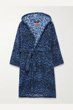 Missoni Morgenmantel aus Baumwollfrottee mit Jacquard-Streifenmuster und Kapuze - Men - - L