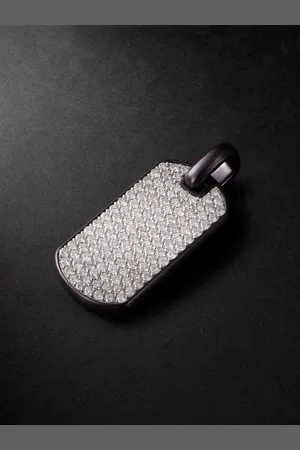 David Yurman Chevron Anhänger aus Titan und Sterlingsilber mit Diamanten - Men