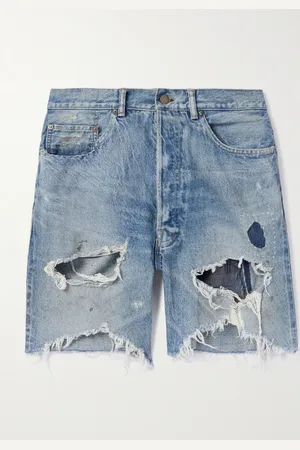 SAINT MXXXXXX Gerade geschnittene Jeansshorts in Distressed-Optik - Men - - L