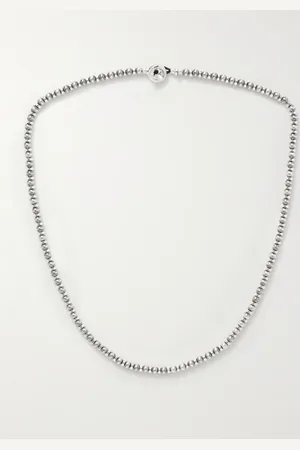 Mikia Kette mit Zierperlen aus Hämatit und Details aus Sterlingsilber - Men