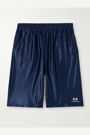 Balenciaga Weit geschnittene Shorts aus glänzendem Twill mit Logostickerei - Men - - S
