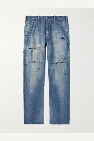 SAINT MXXXXXX Gerade geschnittene Jeans mit Farbspritzern in Distressed-Optik - Men - - M