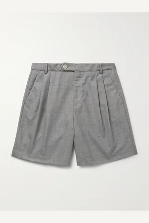 Brunello Cucinelli Gerade geschnittene Bermudashorts aus Schurwolle mit Falten - Men - - IT 48