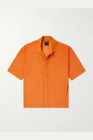 Ermenegildo Zegna Hemd aus Frottee aus einer Baumwoll-Seidenmischung - Men - - IT 52