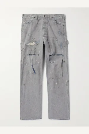 SAINT MXXXXXX Gerade geschnittene Jeans mit Farbspritzern und Streifen in Distressed-Optik - Men - - L