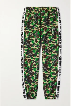 SAINT MXXXXXX BAPE® Gerade geschnittene Hose aus Shell mit Webbandbesatz und Camouflage-Print - Men - - M
