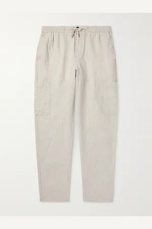 Mr P. Schmal zulaufende Cargohose aus Leinen mit Kordelzugbund - Men - - 32