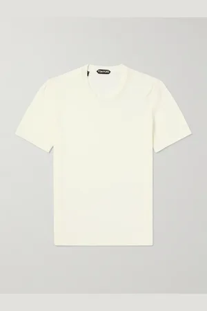 Tom Ford Placed Rib schmal geschnittenes T-Shirt aus einer Lyocell-Baumwollmischung - Men - - IT 60
