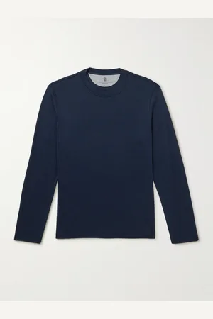 Brunello Cucinelli Mehrlagiges Oberteil aus Jersey aus einer Seiden-Baumwollmischung - Men - - XXL
