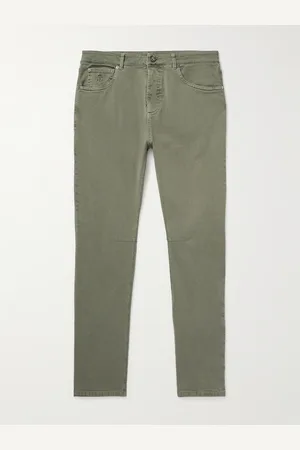 Brunello Cucinelli Schmal zulaufende Hose aus Stretch-Baumwolle in Stückfärbung - Men - - IT 60