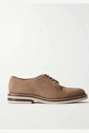 Brunello Cucinelli Derby-Schuhe aus Veloursleder mit Lederbesatz - Men - - EU 40