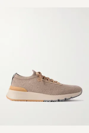 Brunello Cucinelli Sneakers aus Stretch-Strick mit Lederbesatz - Men - - EU 45