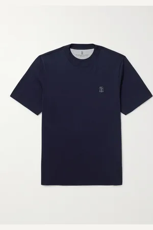 Brunello Cucinelli Mehrlagiges T-Shirt aus Baumwoll-Jersey mit Logoprint - Men - - XXXL