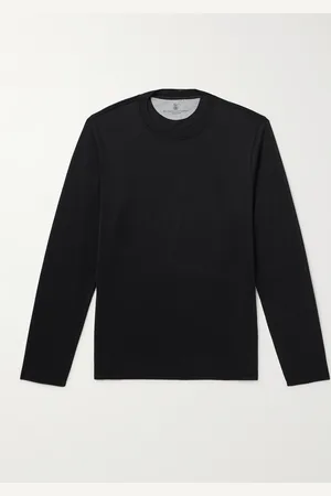 Brunello Cucinelli Mehrlagiges Oberteil aus Jersey aus einer Seiden-Baumwollmischung - Men - - XL