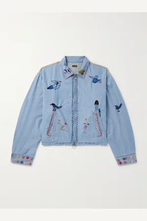 KAPITAL Drizzler verkürzte Jacke aus Baumwoll-Chambray mit Stickereien - Men - - 2