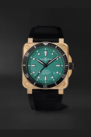 Bell & Ross BR 03-92 Diver 42 mm Uhr aus Bronze mit automatischem Aufzug und Kautschukarmband in limitierter Auflage, Ref.-Nr.: BR0392-D-LT-BR/SRB - Men