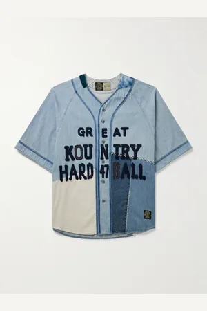 KAPITAL Jeanshemd mit Applikationen und Stickerei in Patchwork-Optik - Men - - 4