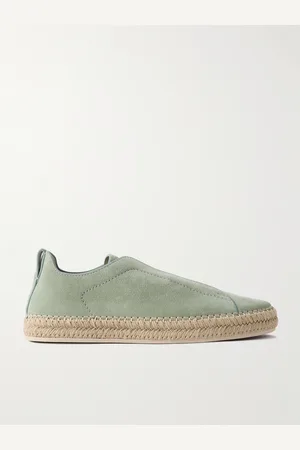 Ermenegildo Zegna Triple Stitch™ Slip-ons aus Veloursleder mit Lederbesatz - Men - - UK 6