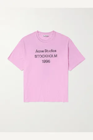 Acne Studios Exford T-Shirt aus Baumwoll-Jersey mit Logoprint in Distressed-Optik - Men - - L