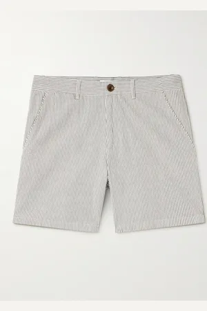 Mr P. Schmal und gerade geschnittene Bermudashorts aus Baumwolle mit Streifen - Men - - 34