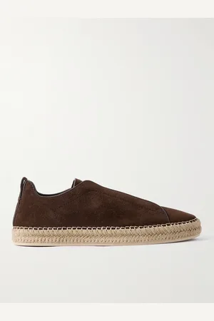 Ermenegildo Zegna Triple Stitch™ Slip-ons aus Veloursleder mit Lederbesatz - Men - - UK 6