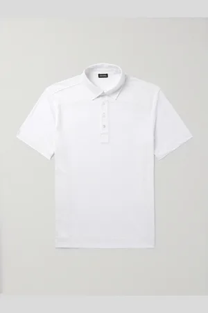 Ermenegildo Zegna Schmal geschnittenes Polohemd aus Leinen - Men - - IT 58