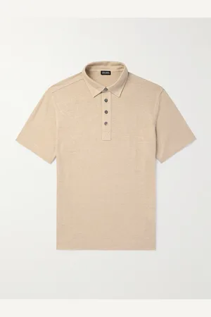 Ermenegildo Zegna Schmal geschnittenes Polohemd aus Leinen - Men - - IT 56