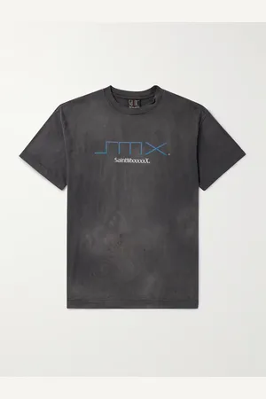 SAINT MXXXXXX T-Shirt aus Baumwoll-Jersey mit Logoprint in Distressed-Optik - Men - - M