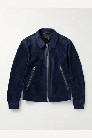 Tom Ford Bomberjacke aus Veloursleder mit Lederbesatz - Men - - IT 58