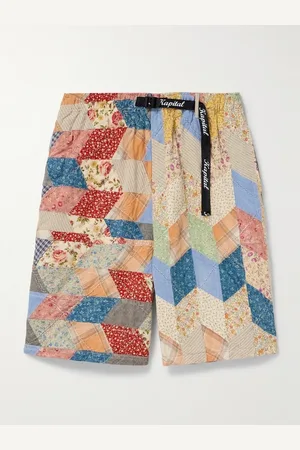 KAPITAL Easy gerade geschnittene Patchwork-Shorts aus einer gesteppten Baumwoll-Leinenmischung - Men - - 2