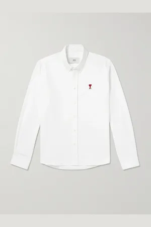 Ami Hemd aus Baumwoll-Oxford mit Button-Down-Kragen und Logostickerei - Men - - XS