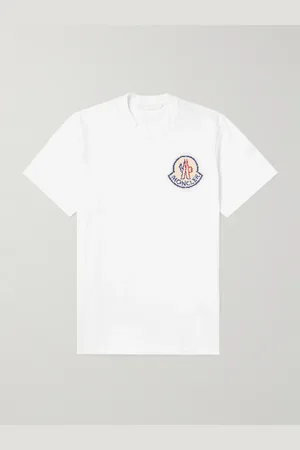 Moncler T-Shirt aus Baumwoll-Jersey mit Logoprint - Men - - XS
