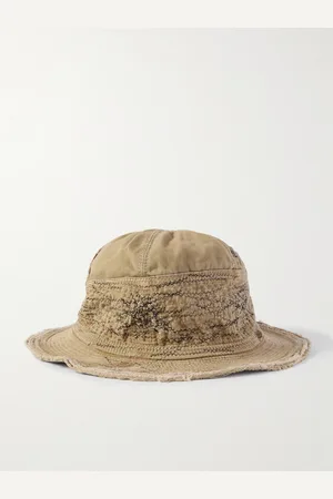 KAPITAL The Old Man and the Sea Fischerhut aus Baumwoll-Twill mit Schnalle in Distressed-Optik - Men